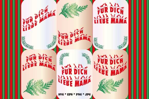 6 X Für Dich Liebe Mama Christmas Graphics