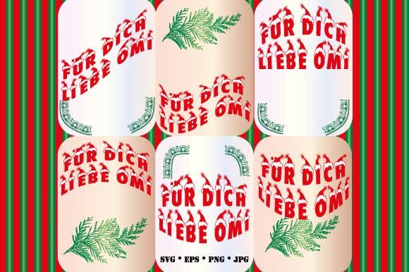 6 X Für Dich Liebe Omi Christmas: A Versatile Graphics and Illustrations Set