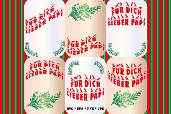 6 X Für Dich Lieber Papi Christmas Graphics and Illustrations