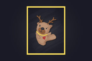 Christmas Deer Bear Hand Drawn Doodle: A Festive Graphics Gem