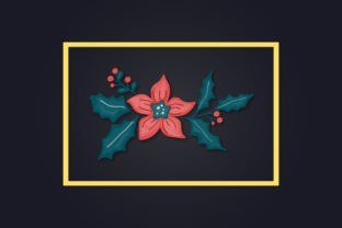 Christmas Leaf Flower Decoration Doodle: A Festive Graphic
