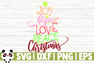 Colorful Joy Hope Love Peace Christmas Graphics