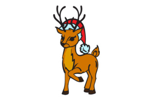Deer with Hat: Christmas Crafts Branding Asset Review