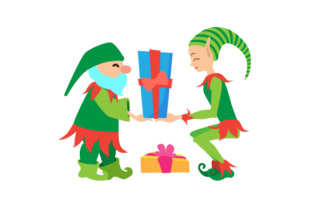 Elfs with Presents: Christmas Crafts Branding Asset