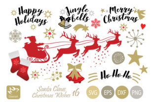 Enhance Your Christmas Content with Santa Claus and Christmas Wishes Graphics