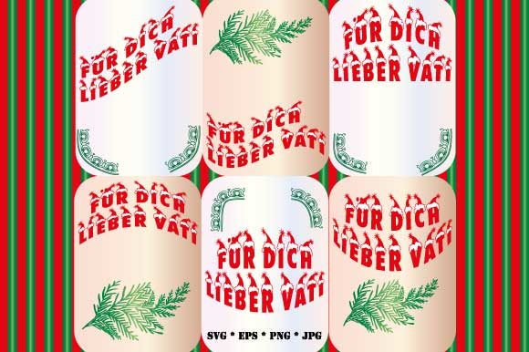 Festive 6 X Für Dich Lieber Vati Christmas Graphics