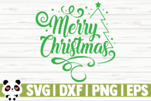 Festive and Elegant: Merry Christmas - Christmas Tree Graphics