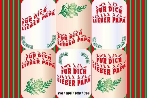 Festive Graphics for Local Business: 6 X Für Dich Lieber Papa Christmas