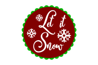 Floating Christmas Ornament Let It Snow for Crafts