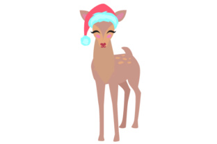 Girly Deer for Christmas Crafts and Design
