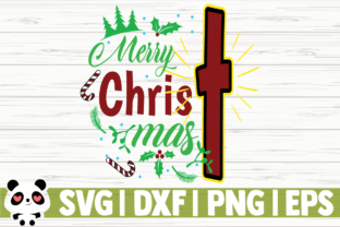 Merry Christmas - Cross: A Versatile Graphic for Holiday Designs