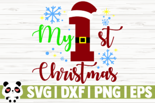 My 1st Christmas - Santa Hat: Festive Graphics for Crafters