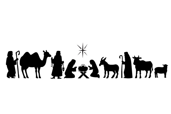 Oh Holy Night Nativity Scene for Christmas Crafts