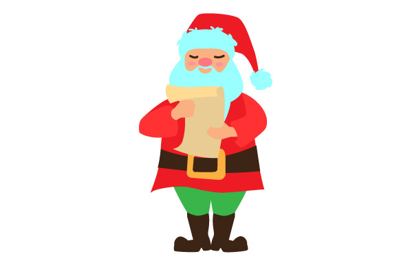 Santa with Hat Beard for Christmas Crafts