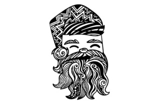 Santa Zentangle: Christmas Crafts Branding Asset