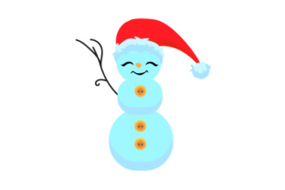 Snowman with Christmas Hat: Crafts Branding Asset